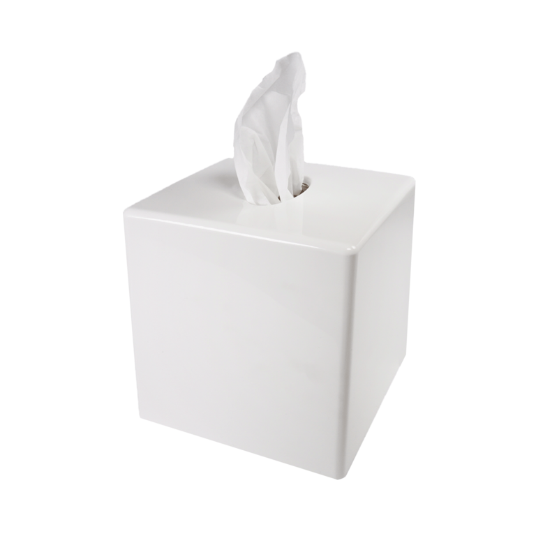 Paper dispenser cube, White