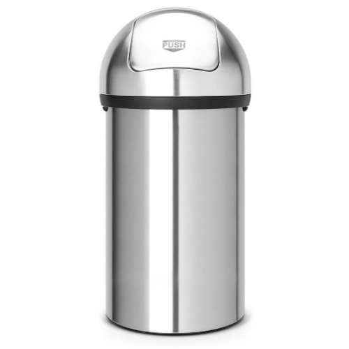Waste bin Brabantia push bin 60 l, Matt Steel