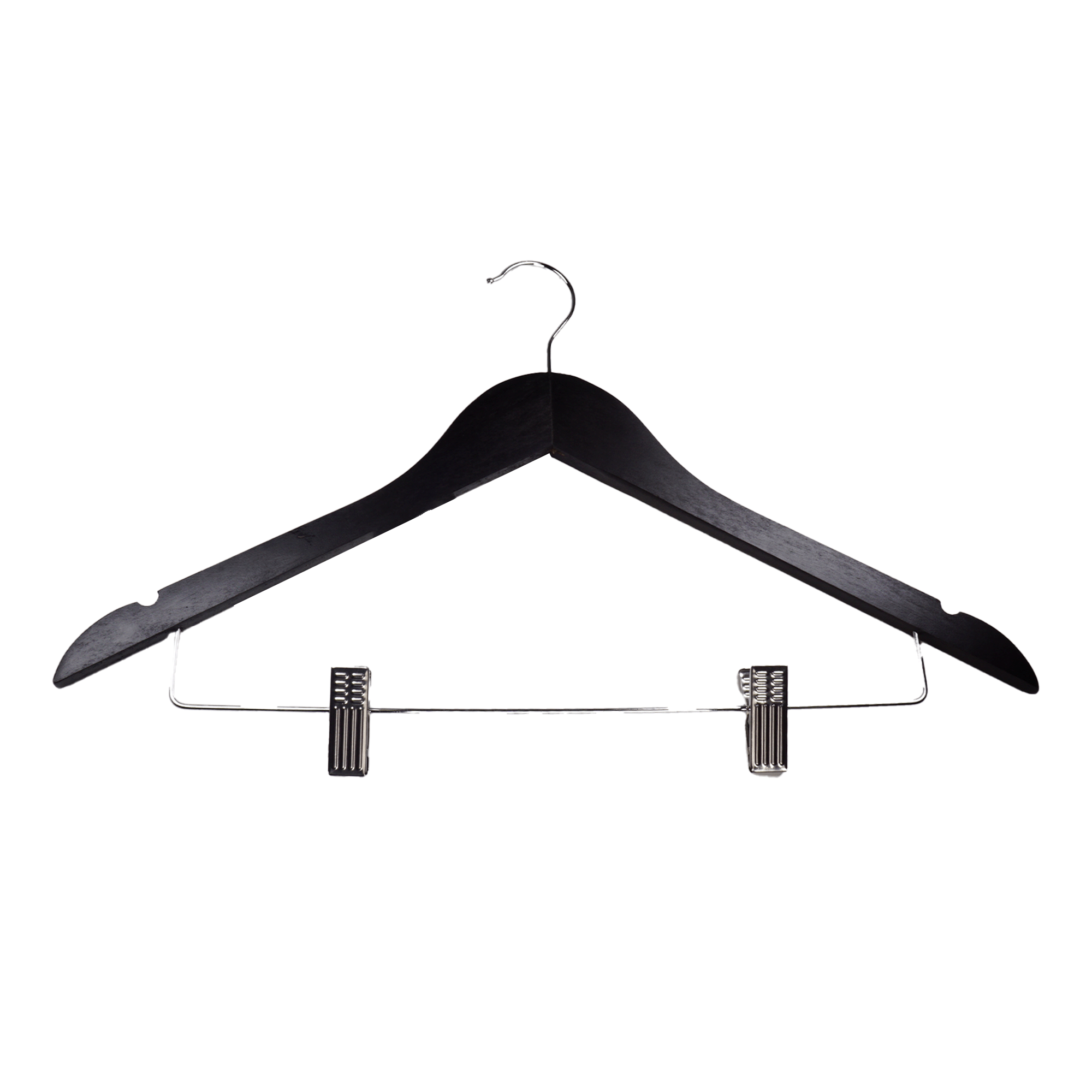 Hanger Edward with crossbar/clips 45 cm, Black