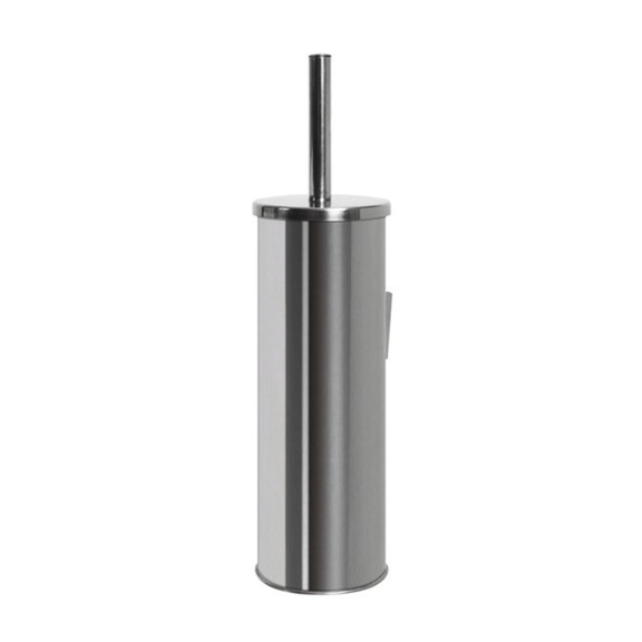 Toilet brush with wall install, Chrome 