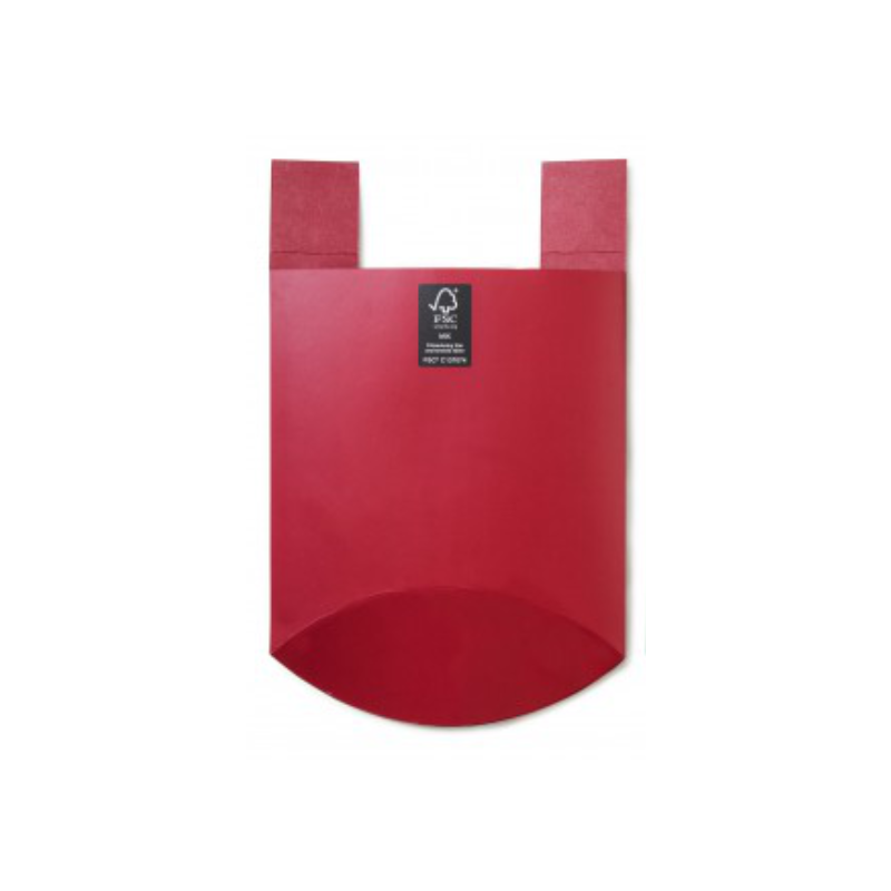 Waste bin insert, red laquered cardbord