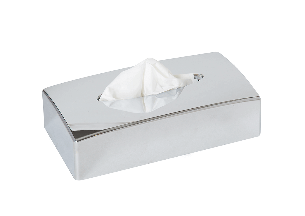 Pappersdispenser rektangulär, Kromad plast