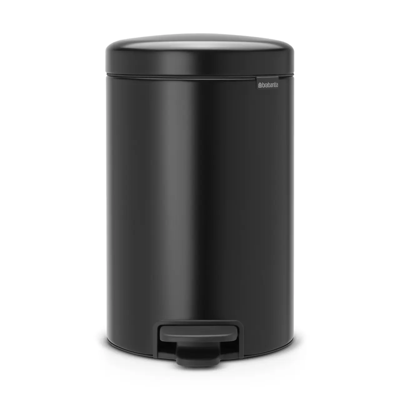 Pedal bin Brabantia Newicon 12 l, Matt Black, fingerprint proof