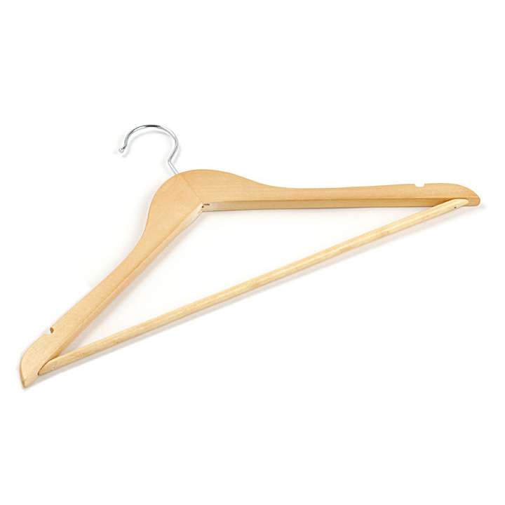 Hanger with crossbar/ skirtcut 45 cm, Nature