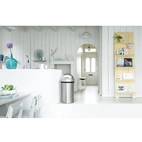 Waste bin Brabantia push bin 60 l, Matt Steel