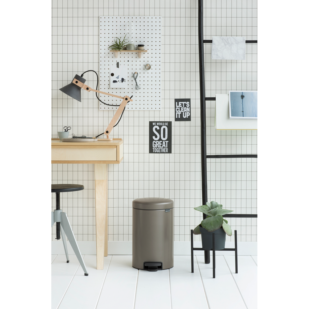 Pedalhink Brabantia Newicon 12 l, Platinum, fingerprint proof