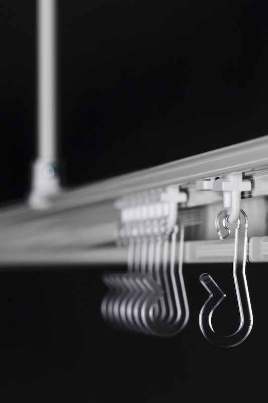 Duschdraperi krokar, Vit-transparent