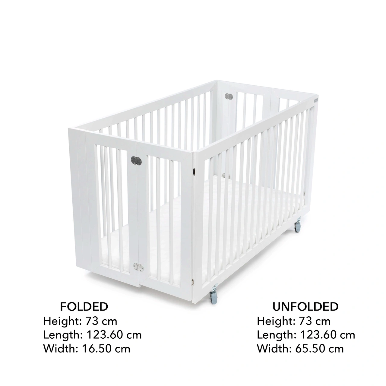 Crib Edward, EU certified through SP, White