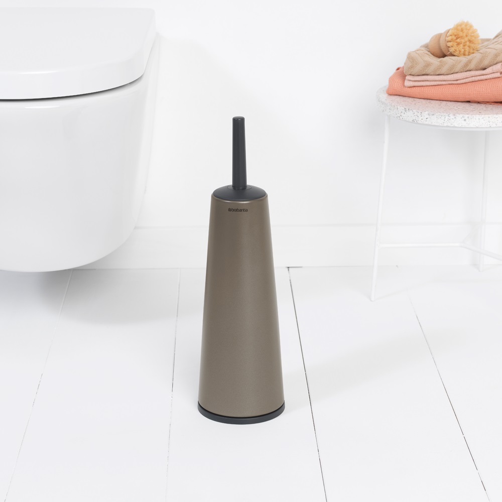 Toilet brush with holder Brabantia, Platinum/Black
