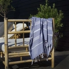 Towel Hammam 90x180 cm, Blue/white