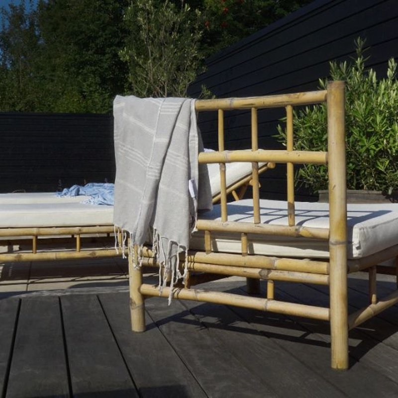 Handduk Hamam 90x180 cm, Grå/vit