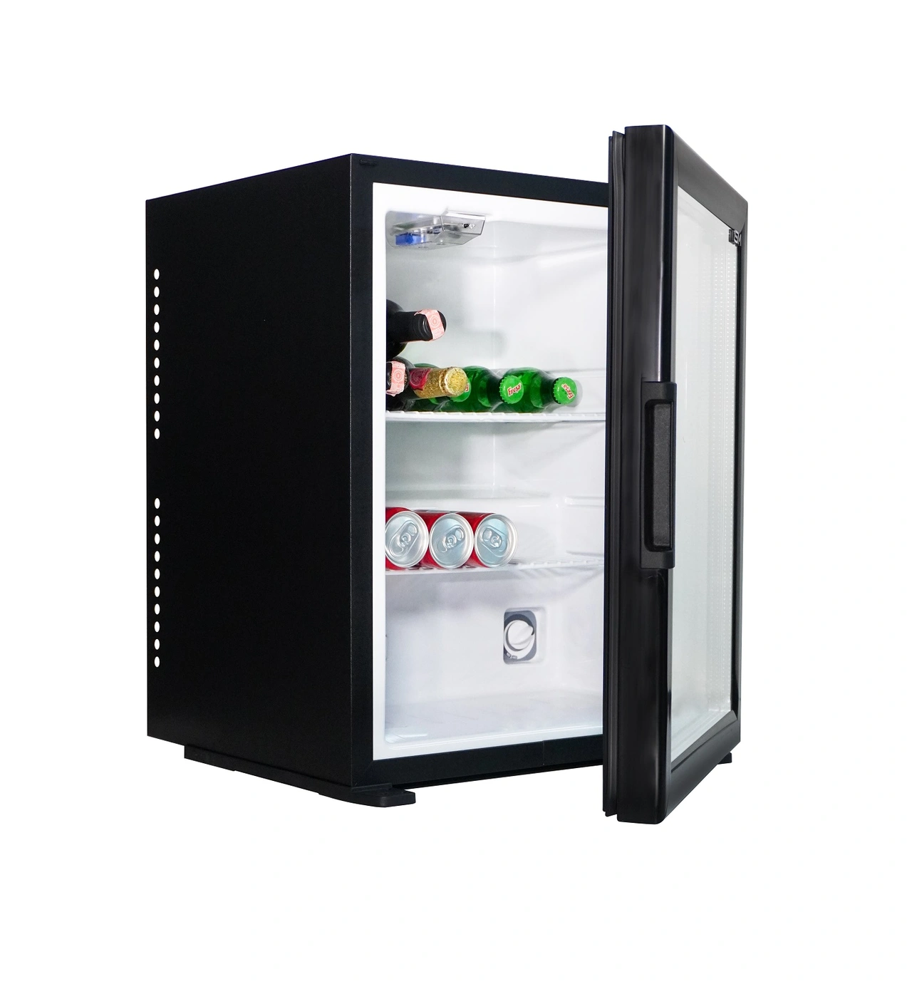Minibar Edward Peltier 20 l, glass door, Black