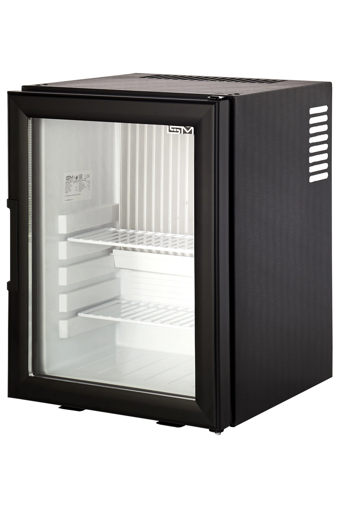 Minibar Edward Peltier 27 l, glass door, Black