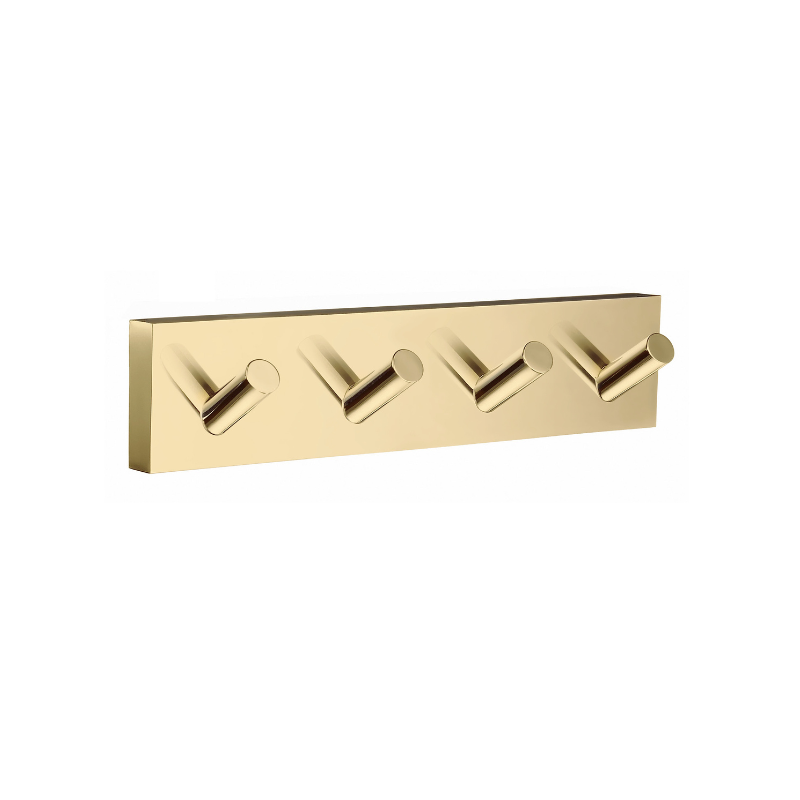 Towel hook quadruple Smedbo, Polished Brass