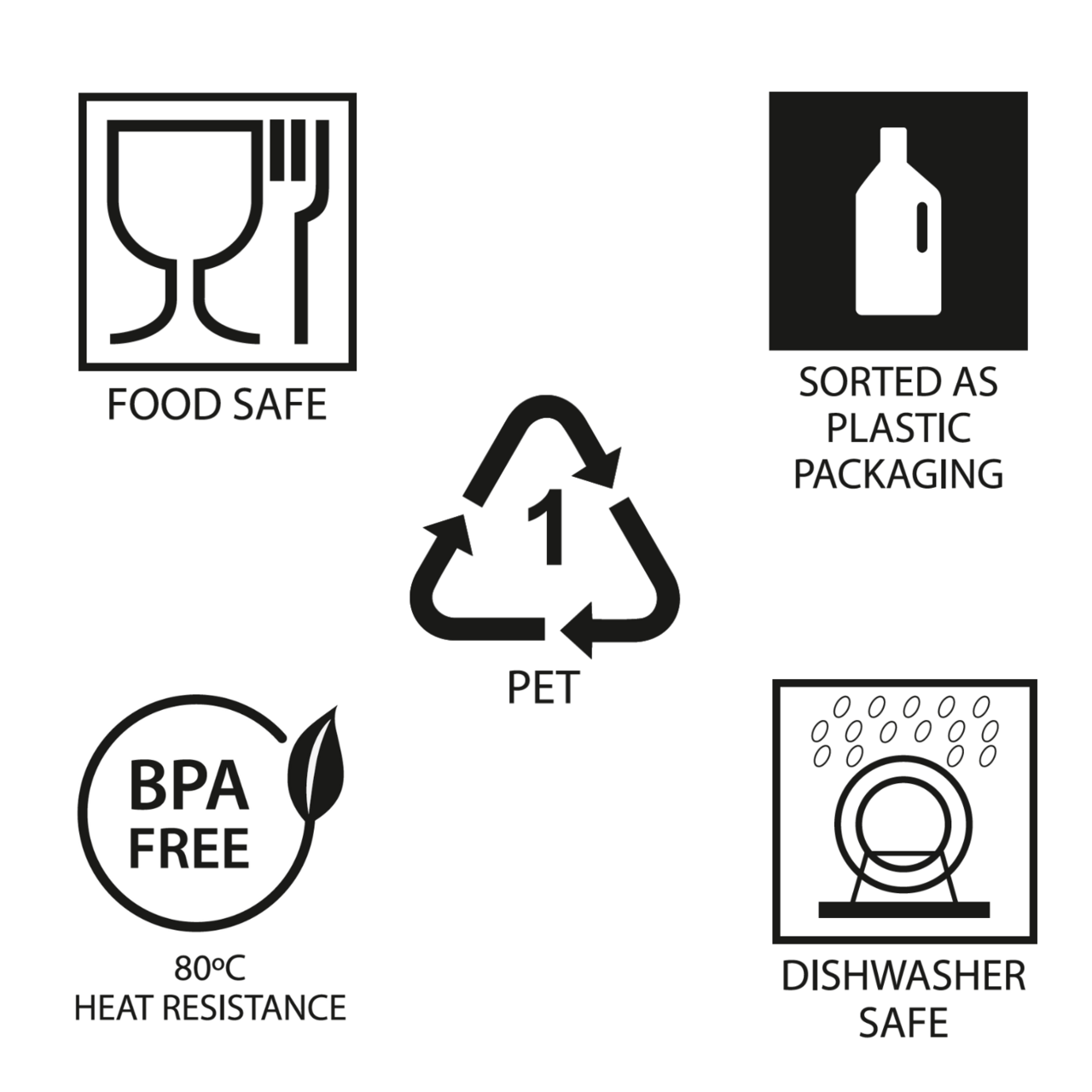 Vattenglas PET, 38 cl, värmetåligt