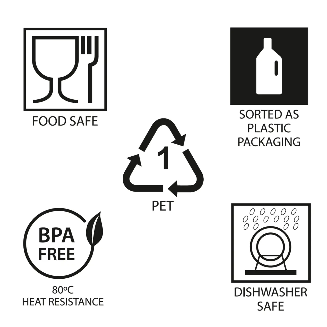 Champagneglas PET 20 cl, värmetåligt