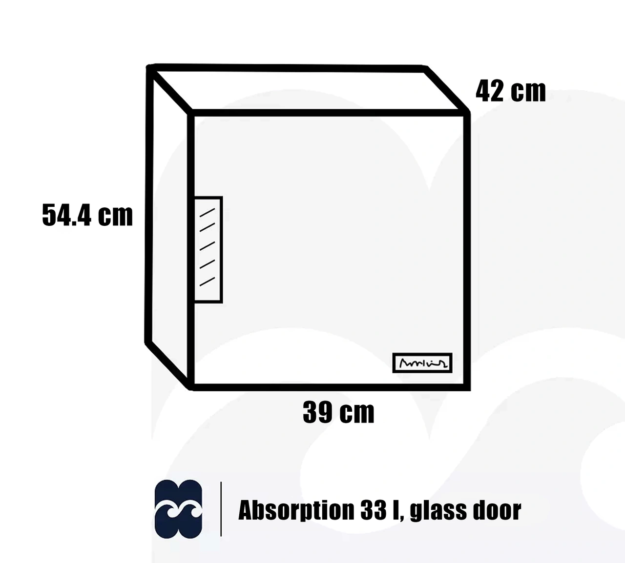 Minibar Edward Absorption 33 l, Glass door