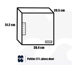 Minibar Edward Peltier 27 l, glass door, Black