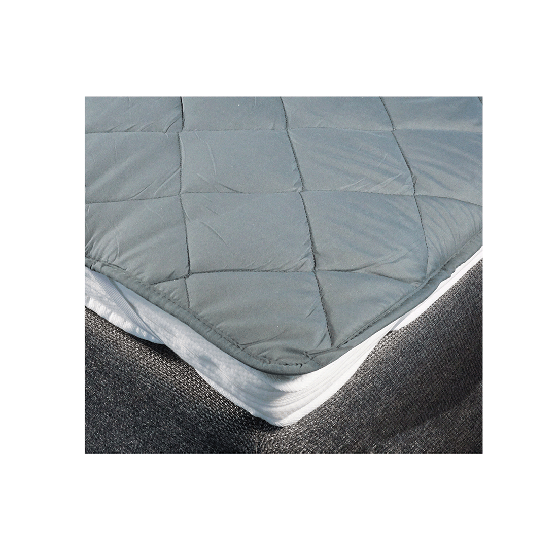 Mattress protector Gray/Green 80x200 cm