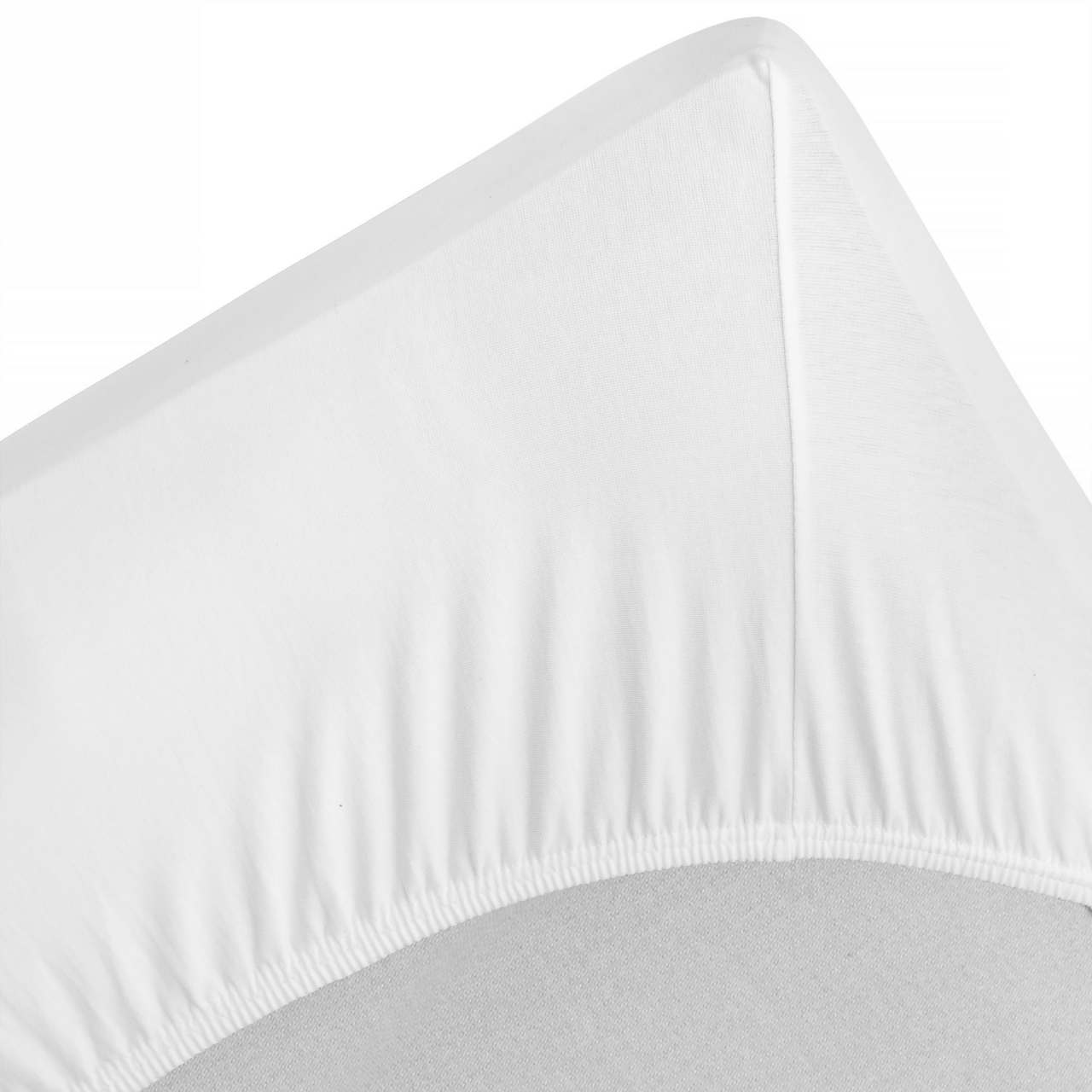Mattress cover, fitted sheet 90x200 cm, White
