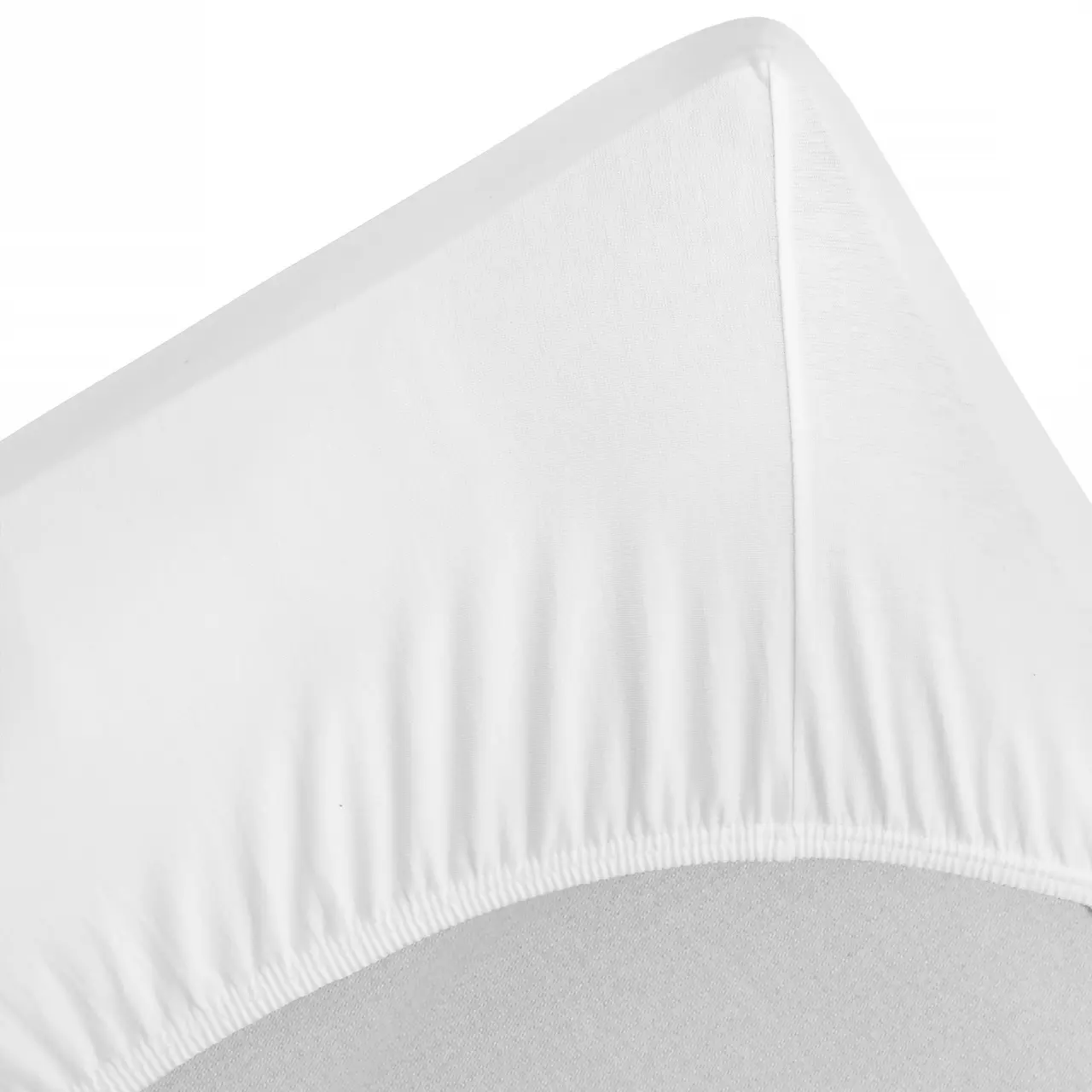 Fitted sheet, jersey stretch 120x200 cm, White